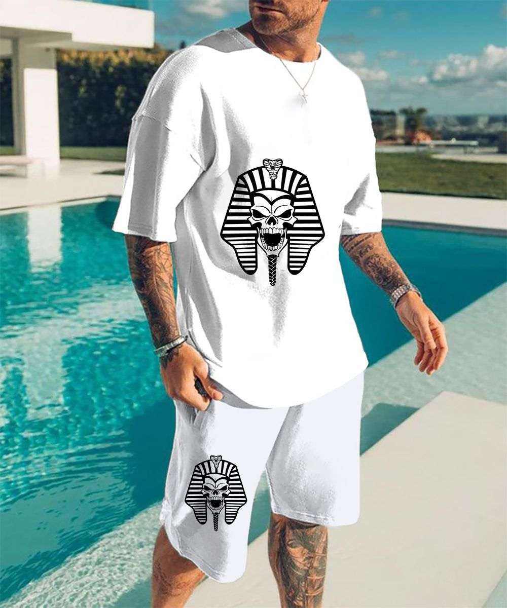 Skull-pattern 3D-printed T-shirt