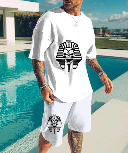 Skull-pattern 3D-printed T-shirt