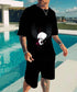 Skull-pattern 3D-printed T-shirt