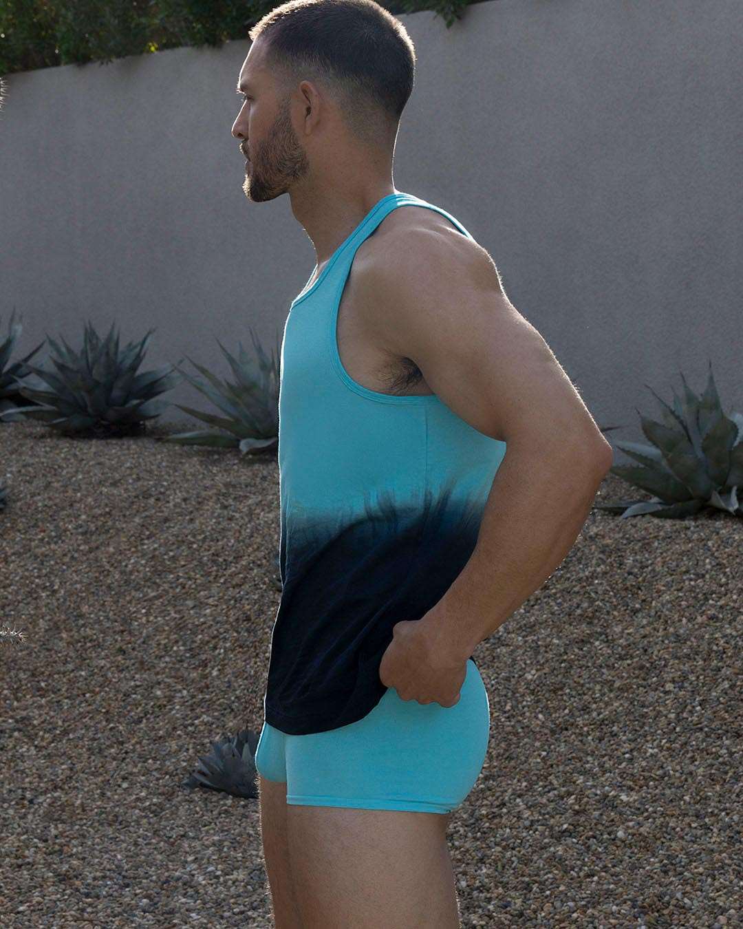 Dip Dye Relaxed Tank Storm Blue