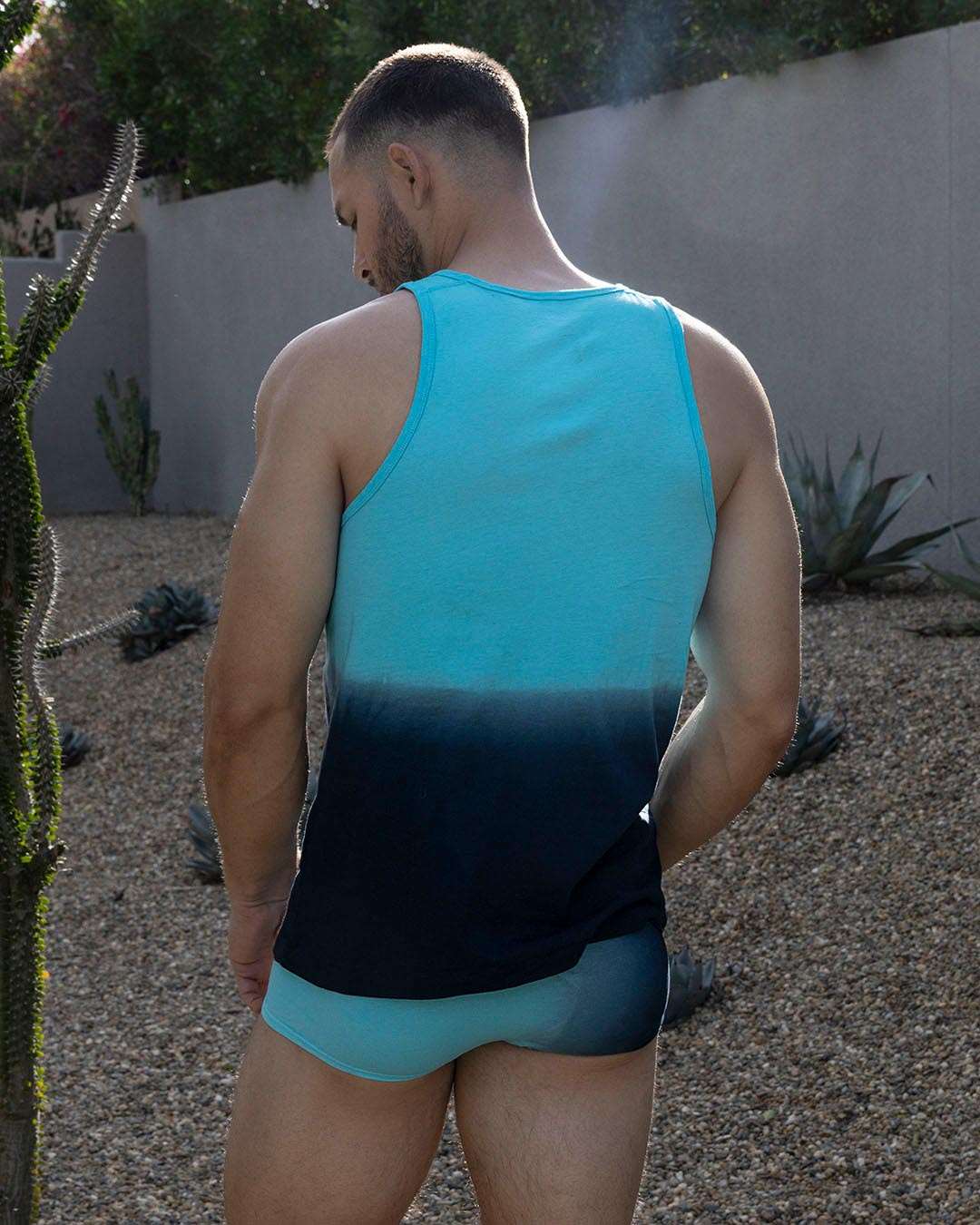Dip Dye Relaxed Tank Storm Blue