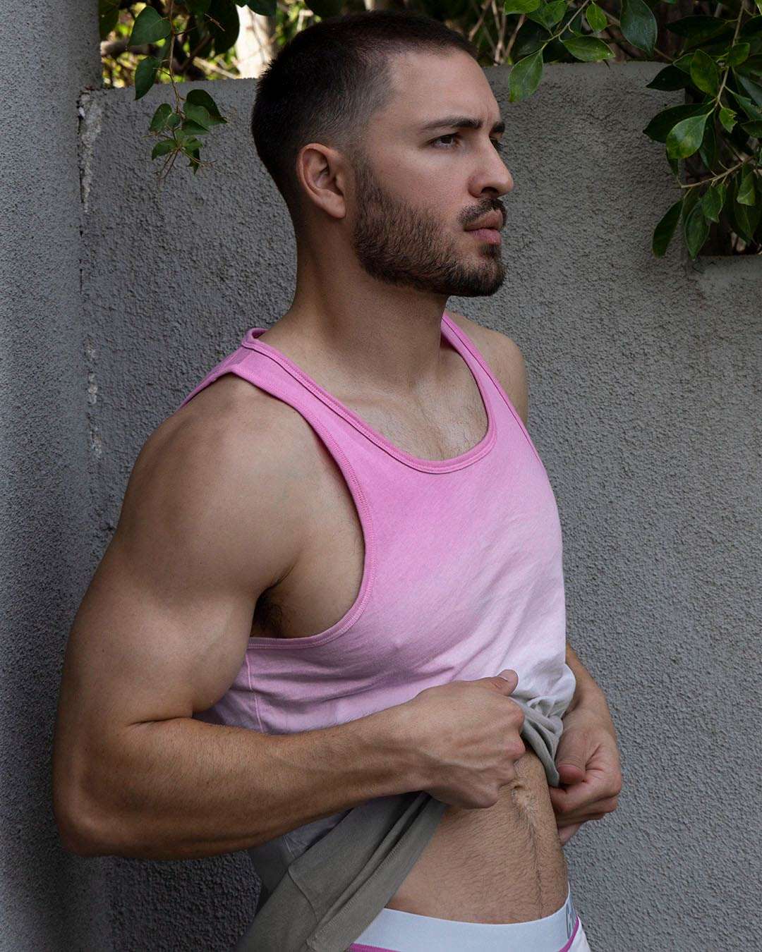 Dip Dye Relaxed Tank Peony Pink