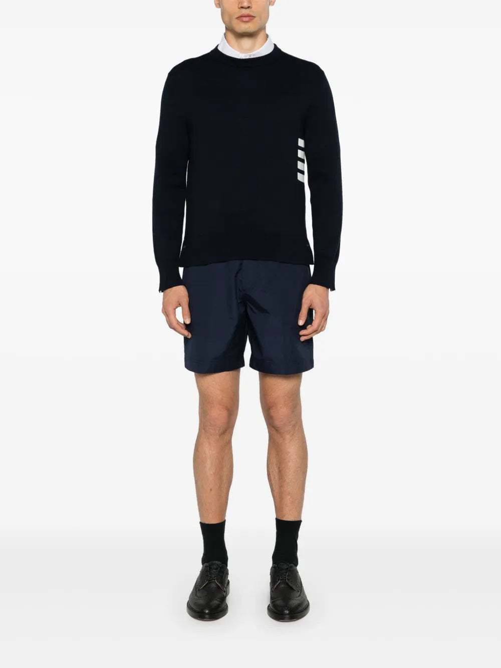 Thom Browne Men 4-Stripe Detail Sweater