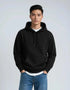 Heavyweight hoodie pullover in cotton-polyester blend with durable seams and ribbed cuffs for warmth and comfort
