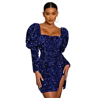 Slim fit one-shoulder cutout mini dress