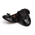 Premium black flats with shimmer, soft elastic trim, and cushioned rubber sole for all-day comfort and style